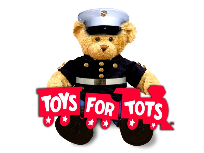 Marine Corps Toys for Tots logo with bear